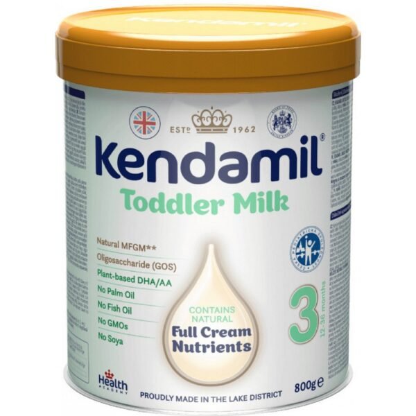 Fórmula para bebés fabricada en el Reino Unido adecuada para niños de 12 meses a 36 meses de edad. Contiene leche entera honesta de granjas locales.