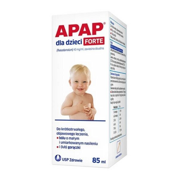 Apap for children forte is a medicine in the form of an oral suspension for children.