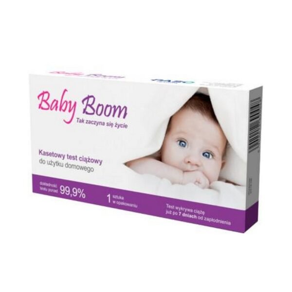 The Baby Boom cassette pregnancy test is designed for home use for early pregnancy diagnosis