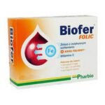 Biofer Folic contains two types of iron: heme - bound in the hemoglobin molecule, and organic iron. The unique composition of the supplement ensures high absorption of iron and selected product tolerance.
