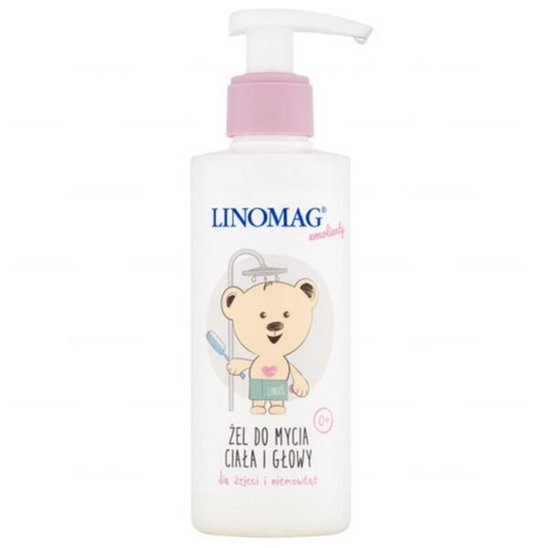 Body and Head Cleansing Gel Bottle With Pump 400Ml, Linomag