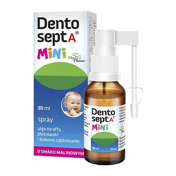 Spray, relief for puffiness, thrush and painful teething, raspberry flavor.