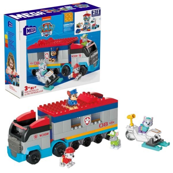 Blocs Mega Bloks en plastique. Crampons universels conçus pour les enfants d'âge préscolaire (> 3 ans). Niveau de difficulté d'assemblage : Facile