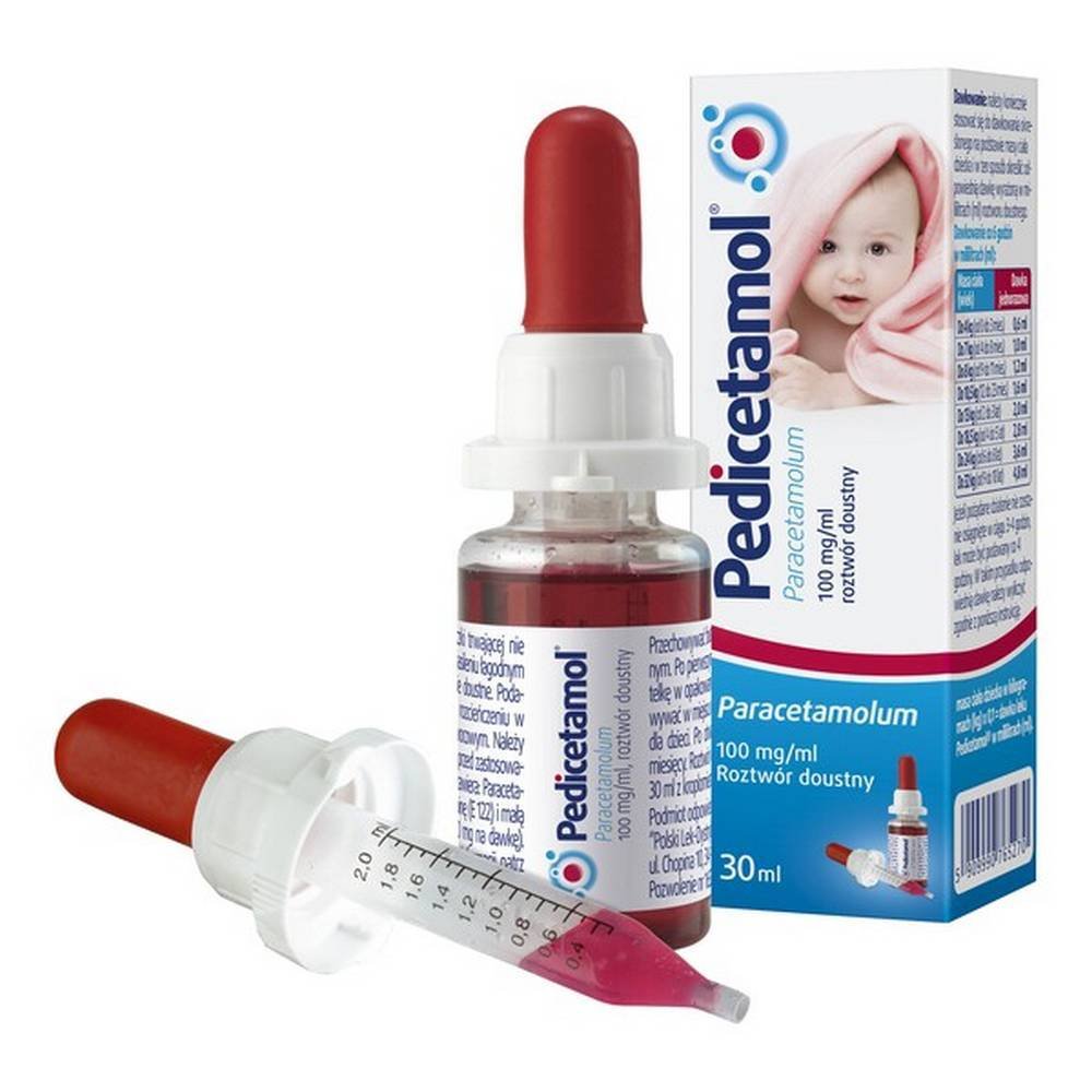 pedicetamol 100mgml 30ml polish lek distribution Pedicetamol es un medicamento con propiedades analgésicas y antipiréticas para uso en el dolor leve y la fiebre en recién nacidos y niños.