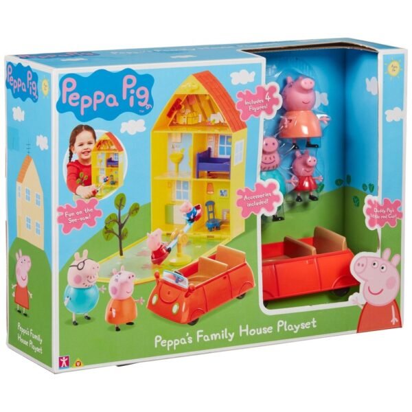 Toys for children TM Toys For girls. Dedicated to preschoolers (> 3 years old). The toy has the following certificates: CE. The theme song: Peppa Pig