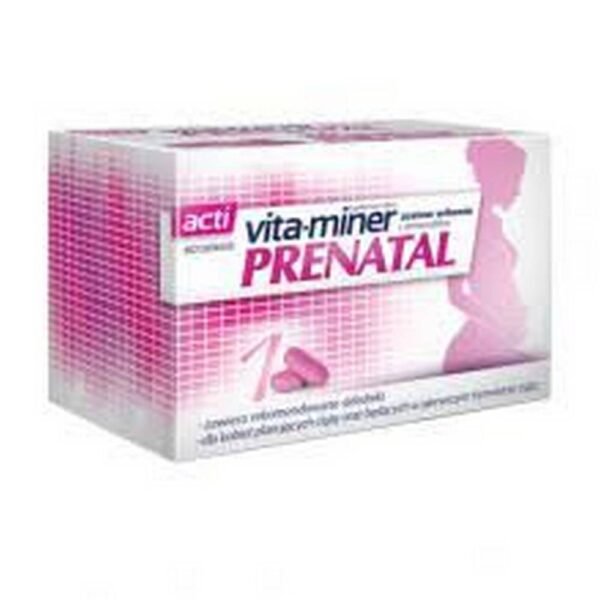 Vita-miner Prenatal is a dietary supplement containing a set of vitamins and minerals for pregnant and breastfeeding women.