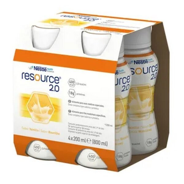 The 6x Resource 2.0 set, with vanilla flavor, allows you to increase the amount of energy and wholesome protein in the diet of people who are malnourished or at risk of malnutrition.