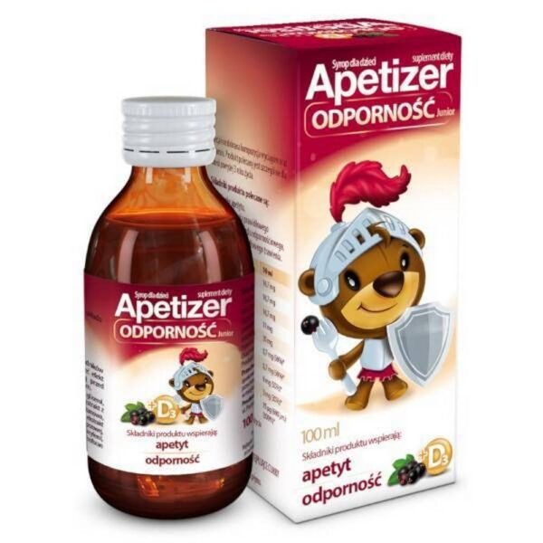 Apetrizer Immunity Junior is a dietary supplement in a liquid syrup form intended for children over 3 years of age.