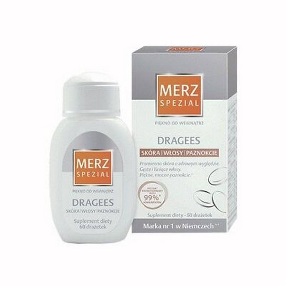 dragees 60 tablets merz spezial Merz Spezial Dragees is recommended for improving the appearance of skin, hair and nails.