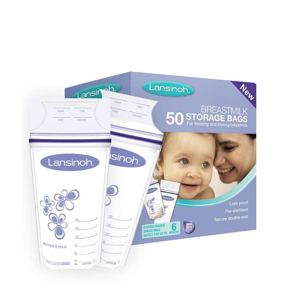 food storage pouches 50 pcs lansinoh Strong, durable, guaranteeing safe and tight storage of expressed milk.