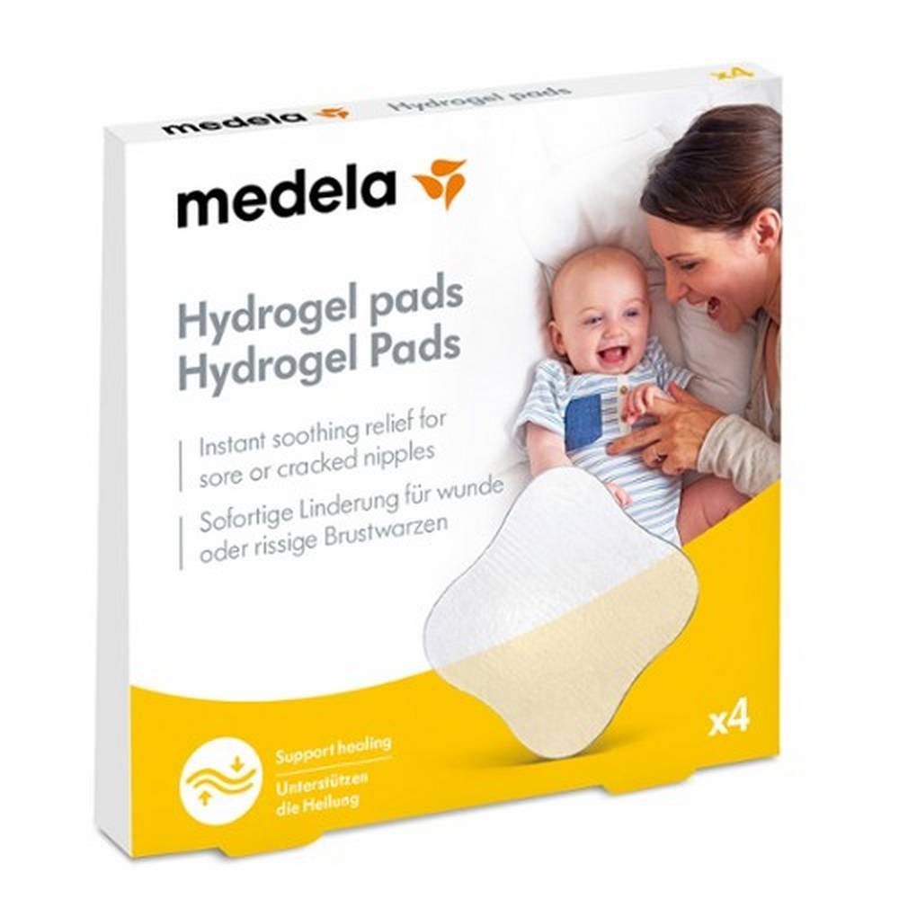 hydrogel inserts 4 pcs medela If you're breastfeeding and have sore or cracked nipples, Medela hydrogel pads will speed up healing and provide you with immediate relief.