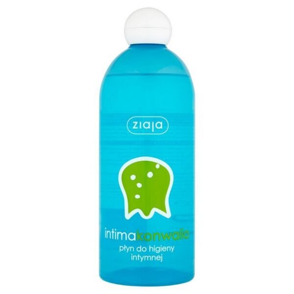 Intimate hygiene fluid with the scent of spring lilies of the valley.