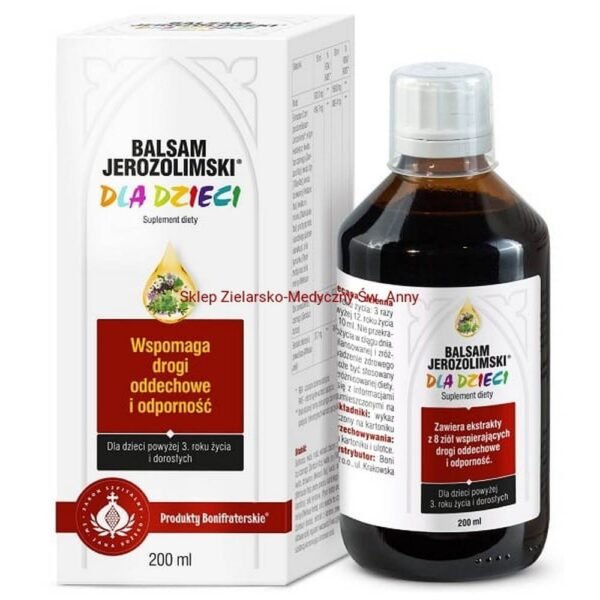 Jerusalem Balm for Children contains a unique composition of herbs created according to the monastic recipe.