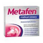 Metafen Diastolic contains drotaverine, which has a spasmolytic (diastolic) effect on smooth muscles. Used in spasms in the course of digestive and urogenital diseases and in painful menstruation.