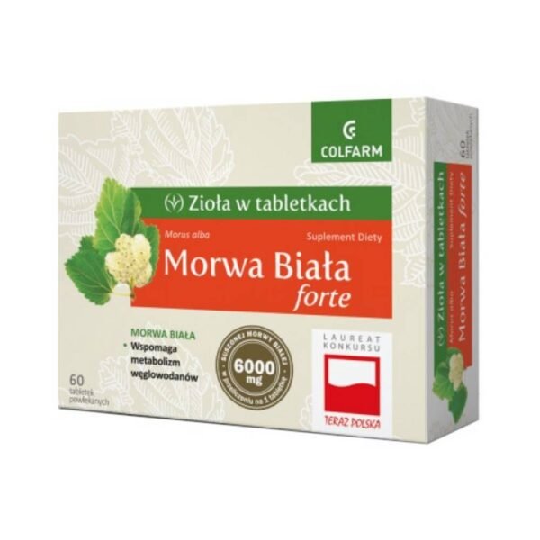 Colfarm White mulberry forte is a preparation containing an extract of natural origin from white mulberry leaves, which helps to maintain the balance of carbohydrate metabolism in the body.