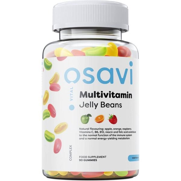 A delicious way to provide vitamins and minerals! Food supplement in the form of colorful fruit gummies containing vitamins and minerals, with apple, orange and raspberry flavors.