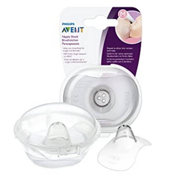 AVENT Silicone breast shields - size "M" 2pcs. SCF153/03 Nipple shields are designed to help you breastfeed when you have nipple problems or when your baby has trouble latching on.