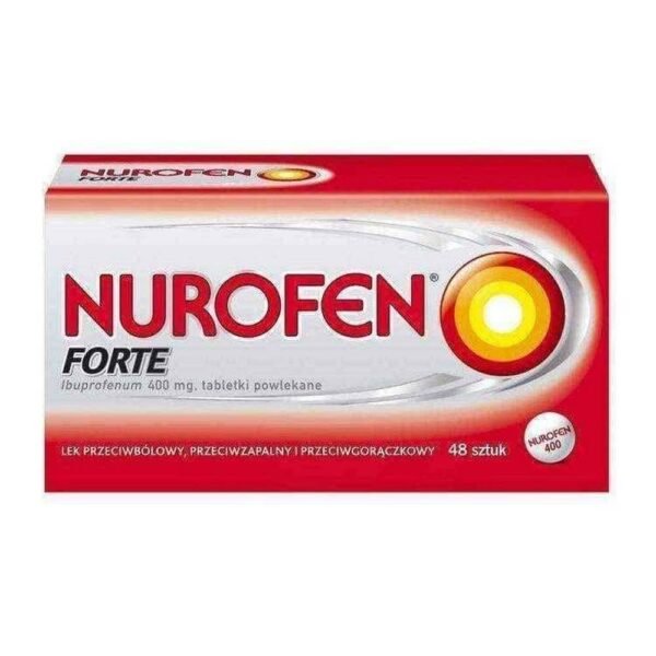 Nurofen Forte is a drug that contains the maximum dose of the active substance that relieves even troublesome pain (the maximum strength of the product is 400 mg available without a prescription).