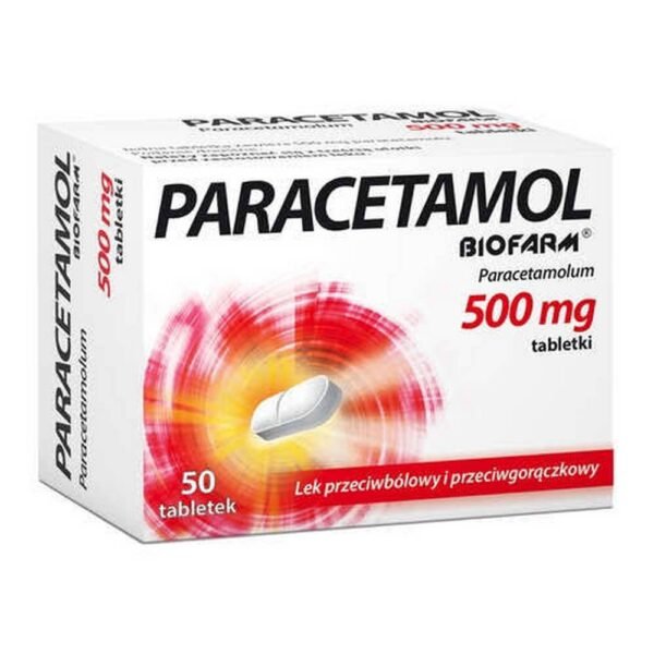 Paracetamol Biofarm is used in pain of various origins and intensity. It is especially recommended for headaches, migraines, rheumatic pains, joint, muscle and bone pains, spine pains, neuralgia, menstrual pains, and toothaches. A fever in the course of a cold or flu.