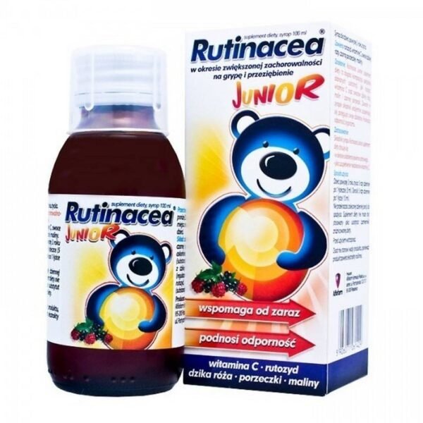 Dietary supplement in the form of a liquid for children over 3 years of age, containing natural fruit juices - from blackcurrants and raspberries.