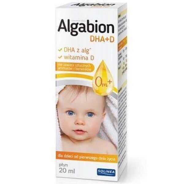 Algabion DHA + D is a dietary supplement intended for use in infants from the first day of life.