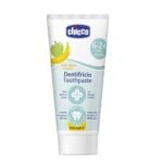 The apple-banana flavored toothpaste is recommended for children from 6 months of age.