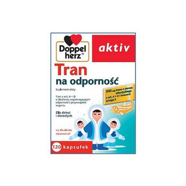 Doppelherz aktiv Tran on immunity - a dietary supplement intended for children from 6 years of age and adults.