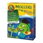 Moller's Omega-3 Gummies Fish flavored with fruit are a dietary supplement intended for children over 3 years of age and adults.