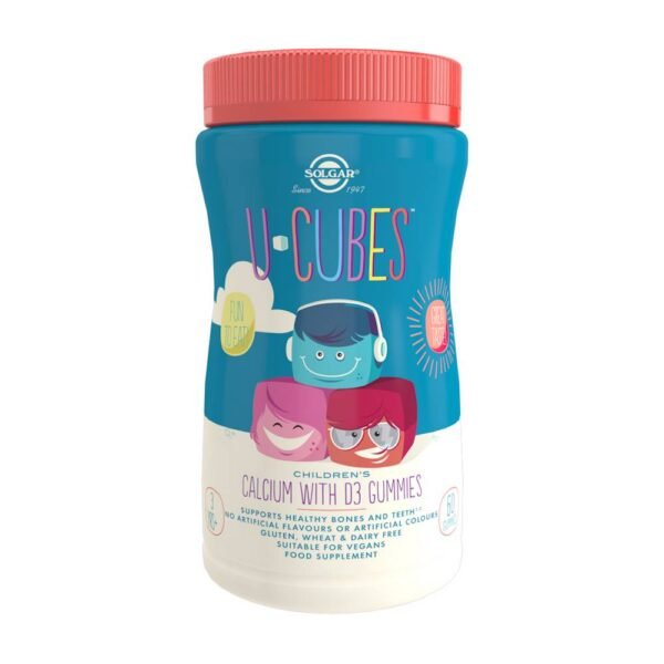 Solgar U-Cubes with calcium and vitamin D3 - a dietary supplement in the form of jellies. The product is intended for children over 3 years of age.
