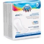 Highly absorbent postpartum pads for the night ULTRA DRY, designed for women in the puerperium period, are perfect for the first nights after childbirth.