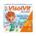 VisolVit Junior Orange is a dietary supplement containing a daily set of 9 vitamins .