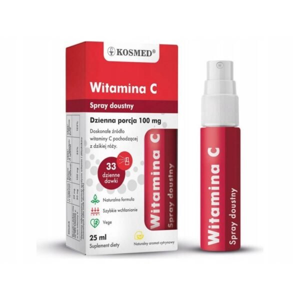 Kosmed Vitamin C - is a dietary supplement with vitamin C from wild rose. The product is intended for children over 1 year of age and adults.