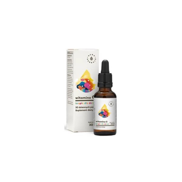 Vitamin C for children - a dietary supplement containing vitamin C dissolved in water. The product is intended for children.