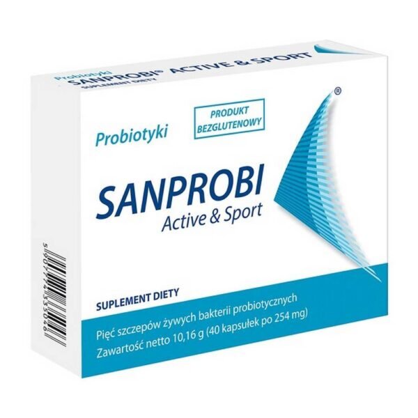 The bacterial strains contained in   Sanprobi Active & Sport  help fight against inflammatory processes in the body and show antioxidant activity.