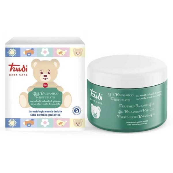 Baby gel for better breathing with extracts of juniper, chamomile, eucalyptus and honey.
