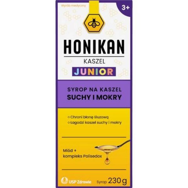 Honikan Kazel Junior is recommended for the treatment of both dry and productive cough in children from 3 years of age.