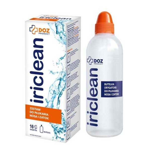 Isotonic solution for rinsing the nose and sinuses.