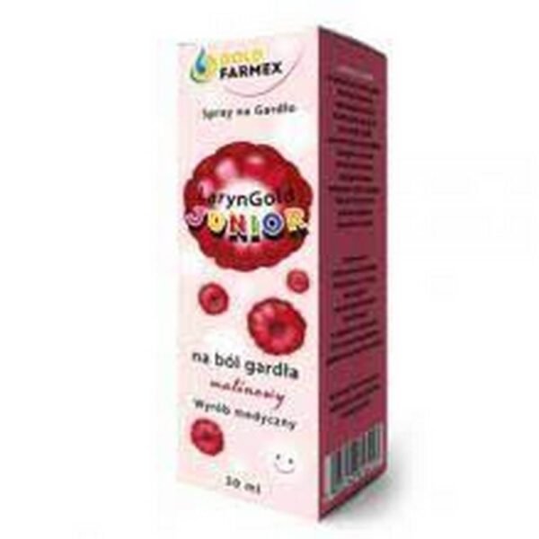 A spray with a pleasant, raspberry flavor supporting the treatment and alleviating the symptoms of chronic and atypical inflammations of the throat and mouth.