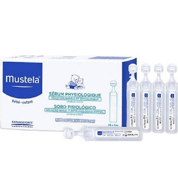 Disposable ampoules of saline solution for rinsing the eyes and rinsing the nose.