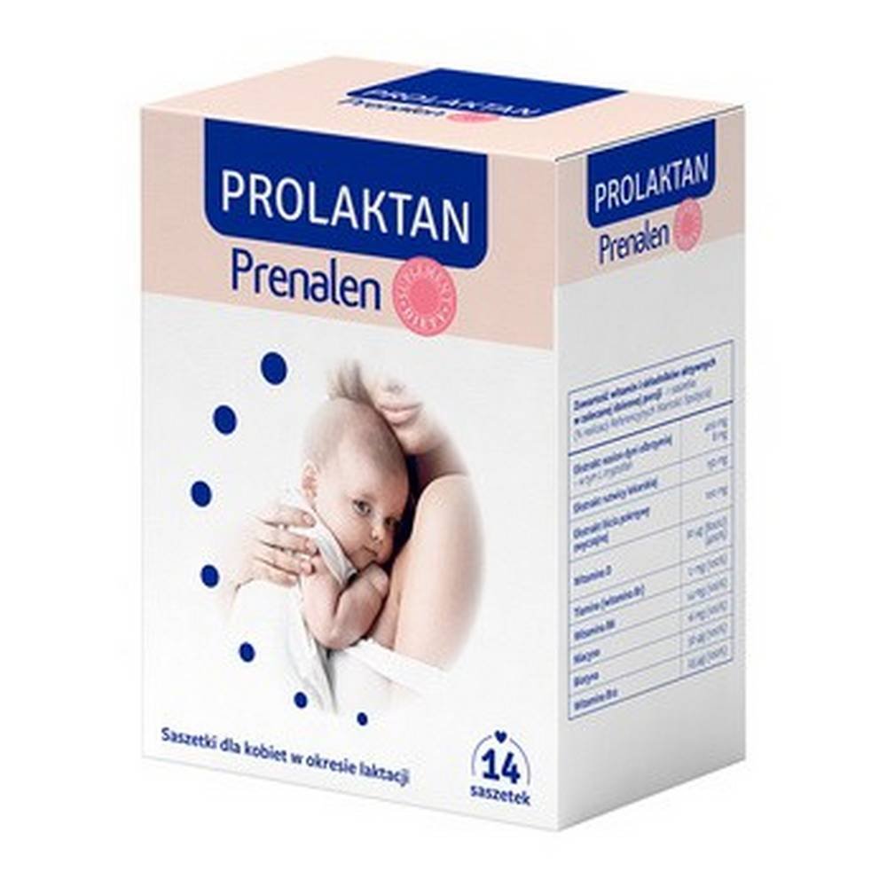 prolactan prenalen powdered drink bag 14 pcs polski lek The components of the prolactan product support the woman's organism during breastfeeding and during tension during difficult moments during breastfeeding.
