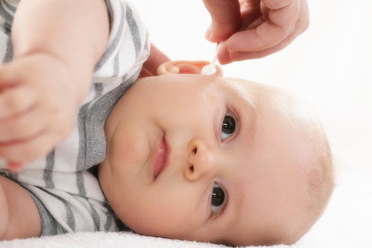 Earwax in the child's ears