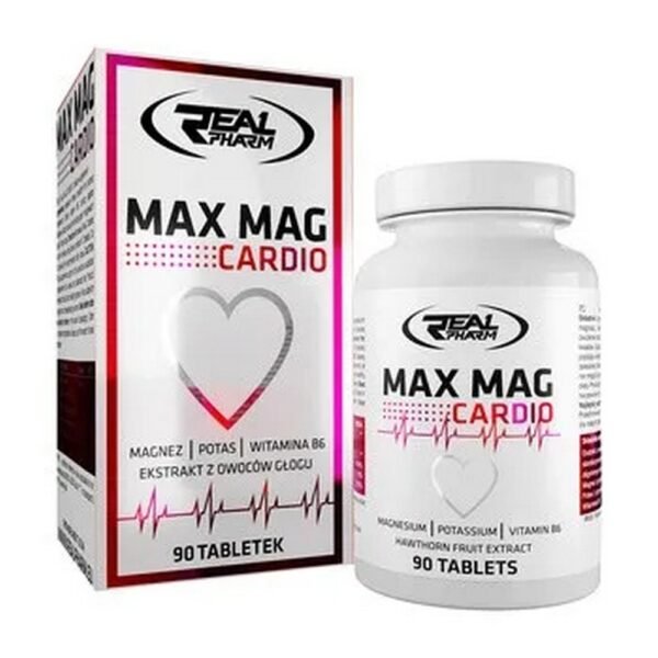 Max Mag Cardio   – dietary supplement containing magnesium, potassium, vitamin B6 and hawthorn fruit extract. The product is intended for adults.