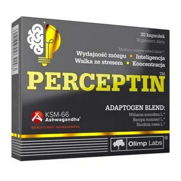 PERCEPTIN –   food supplement containing extracts from the root of ashwagandha, Bacopa minor and rhodiola rosea. The preparation is intended for adults.