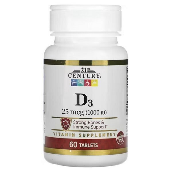 21st Century D3, 25 micrograms, 60 tablets