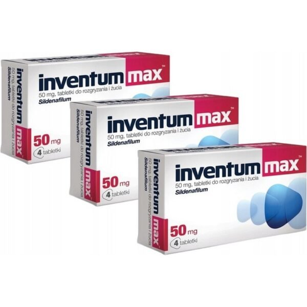 Inventum Max est un médicament sous forme de comprimés à croquer développé pour les hommes adultes souffrant de dysfonction érectile.