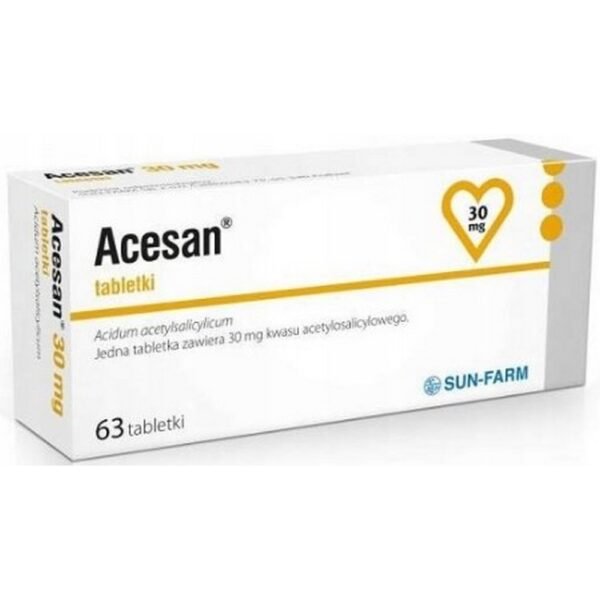 Acesan 30 mg is a drug indicated for the prevention of myocardial infarction