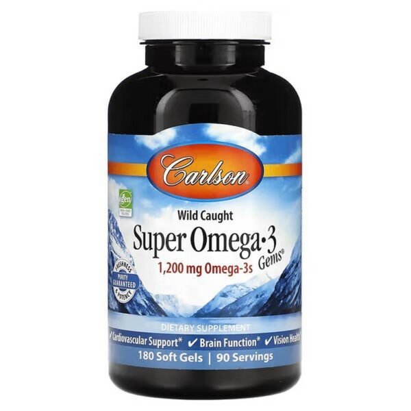 Super Omega-3 Gems proporciona los beneficiosos ácidos grasos omega-3 EPA y DHA, que apoyan la salud del corazón, el cerebro, la visión y las articulaciones y promueven un bienestar óptimo.