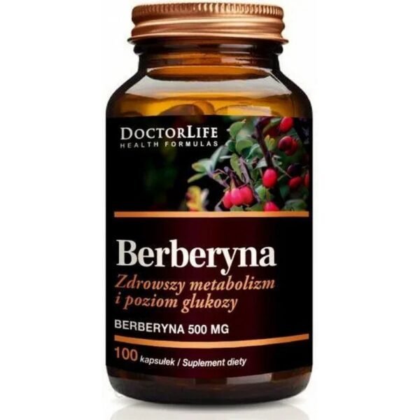 Doctor Life Berberine 500mg healthier metabolism and glucose levels dietary supplement 100 capsules