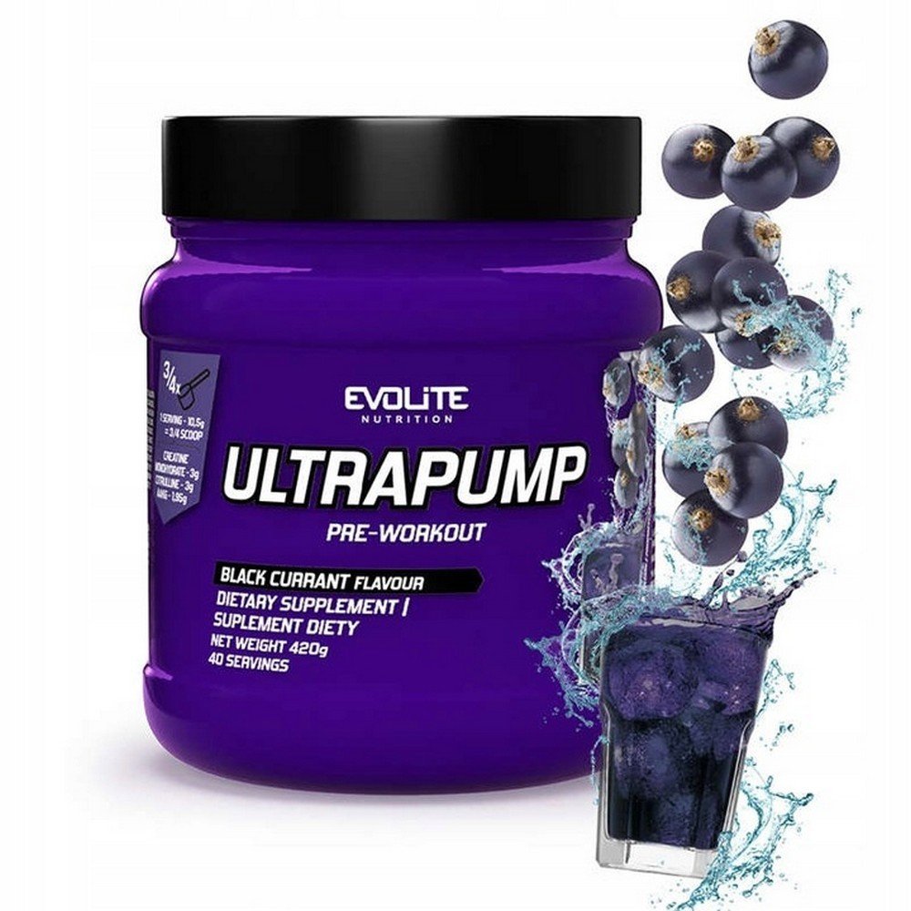 evolite ultra pump pre workout 420gblackcurrantevolite ultra pump przedtreningowka 420gczarna porzeczka Evolite Ultra Pump Pre-workout 420g