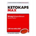 Ketokaps Max 50 mg is a painkiller in the form of soft capsules, containing the active substance - ketoprofen.